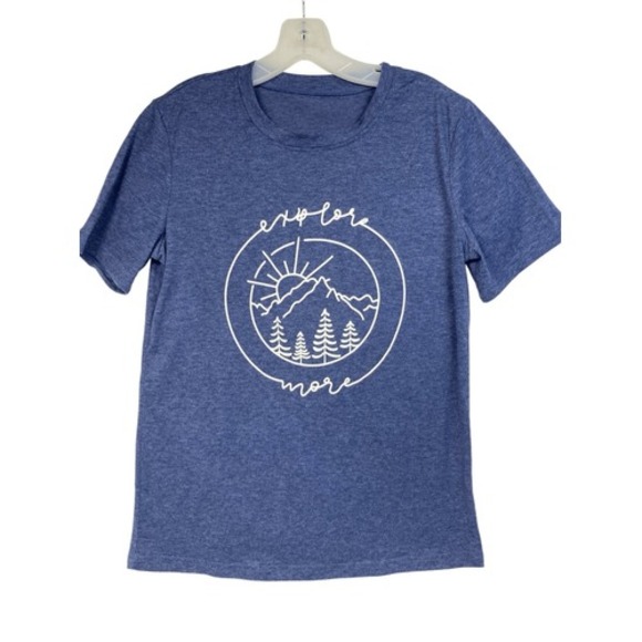 Explore More Blue Heather T-Shirt S - Picture 2 of 6
